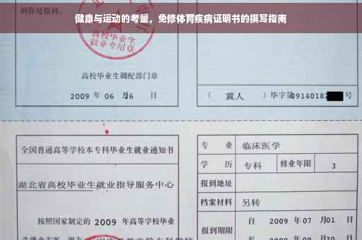 健康与运动的考量，免修体育疾病证明书的撰写指南