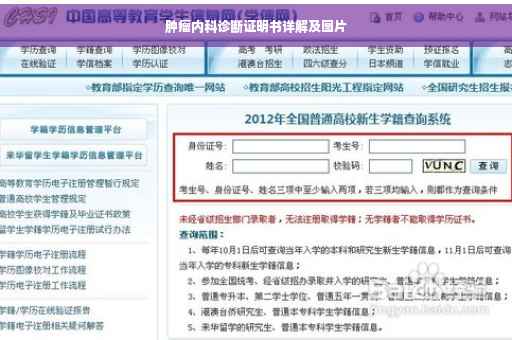 肿瘤内科诊断证明书详解及图片