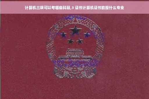 计算机三级可以考哪些科目,3 证书计算机证书能报什么专业