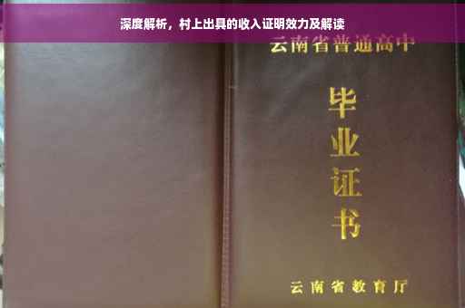 深度解析，村上出具的收入证明效力及解读
