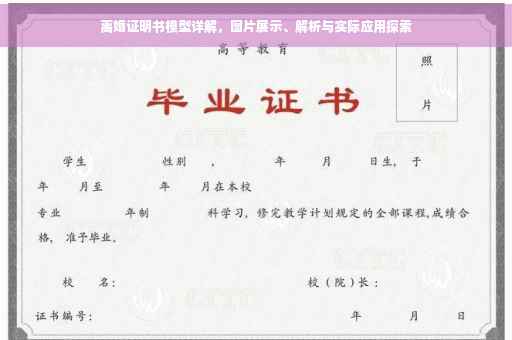 离婚证明书模型详解，图片展示、解析与实际应用探索