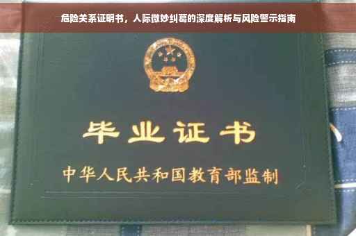 危险关系证明书，人际微妙纠葛的深度解析与风险警示指南