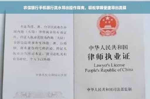 农信银行手机银行流水导出操作指南，轻松掌握便捷导出流程
