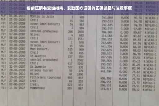疾病证明书查询指南，获取医疗证明的正确途径与注意事项