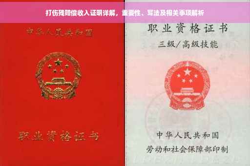 打伤残赔偿收入证明详解，重要性、写法及相关事项解析