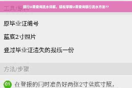 银行U盾查询流水详解，轻松掌握U盾查询银行流水方法??