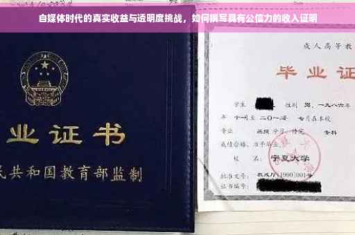 自媒体时代的真实收益与透明度挑战，如何撰写具有公信力的收入证明
