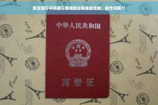 民生银行手机银行查询流水账单全攻略，操作详解??