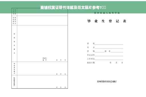 商铺权属证明书详解及范文图片参考?⚡️