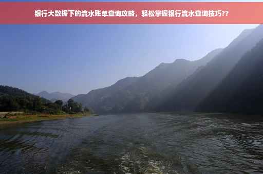 银行大数据下的流水账单查询攻略，轻松掌握银行流水查询技巧??
