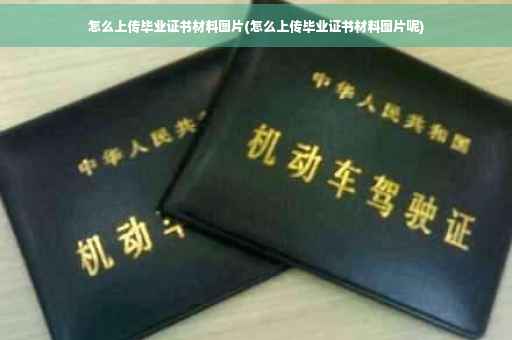 怎么上传毕业证书材料图片(怎么上传毕业证书材料图片呢)