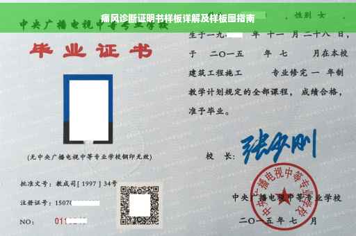 痛风诊断证明书样板详解及样板图指南