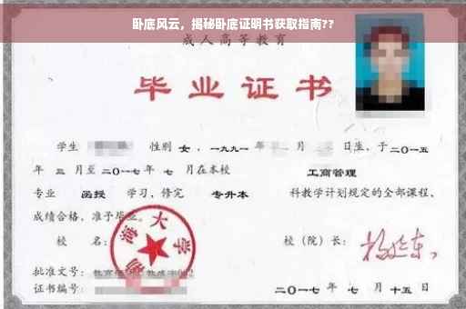 卧底风云，揭秘卧底证明书获取指南??