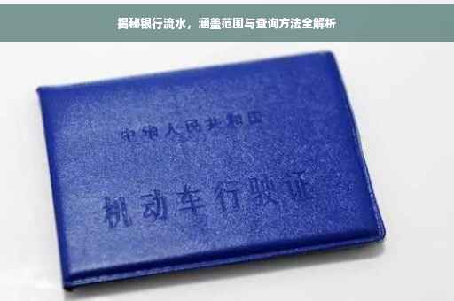 揭秘银行流水，涵盖范围与查询方法全解析