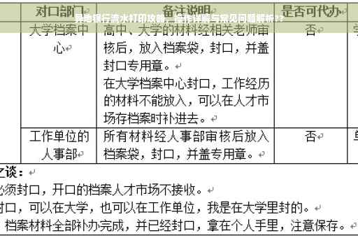 异地银行流水打印攻略，操作详解与常见问题解析??