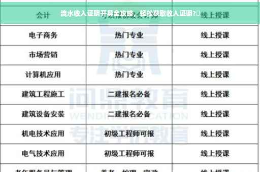 流水收入证明开具全攻略，轻松获取收入证明?✨
