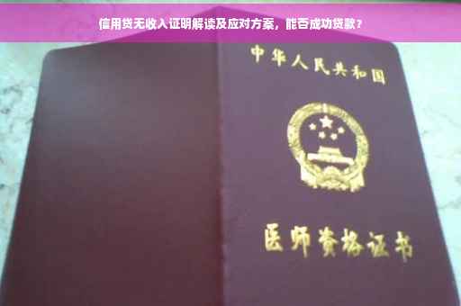 信用贷无收入证明解读及应对方案，能否成功贷款？
