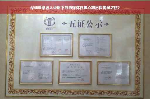 深圳豪恩收入证明下的自媒体作者心路历程揭秘之旅?