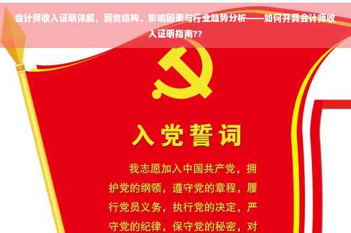 会计师收入证明详解，薪资结构、影响因素与行业趋势分析——如何开具会计师收入证明指南??