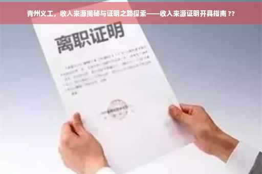 青州义工，收入来源揭秘与证明之路探索——收入来源证明开具指南 ??