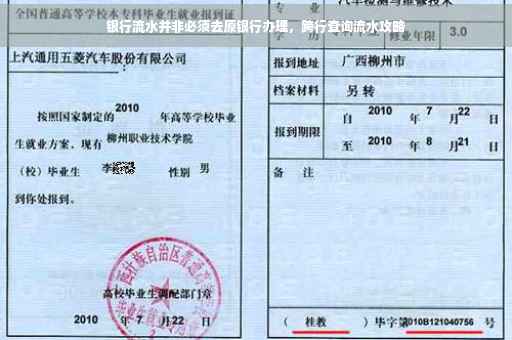 银行流水并非必须去原银行办理，跨行查询流水攻略