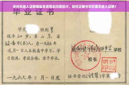 农村无收入证明模板及其背后问题探讨，如何正确书写村里无收入证明？