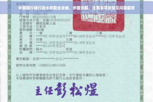 中国银行银行流水获取全攻略，步骤详解、注意事项及常见问题解答