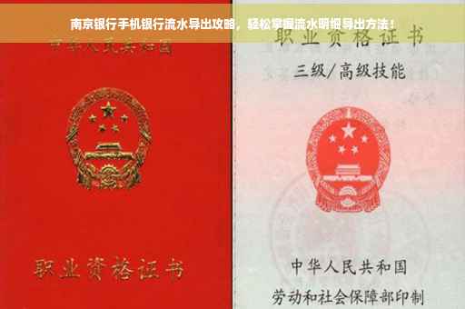 南京银行手机银行流水导出攻略，轻松掌握流水明细导出方法！