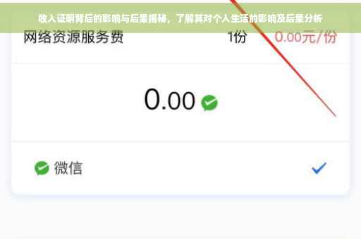 收入证明背后的影响与后果揭秘，了解其对个人生活的影响及后果分析