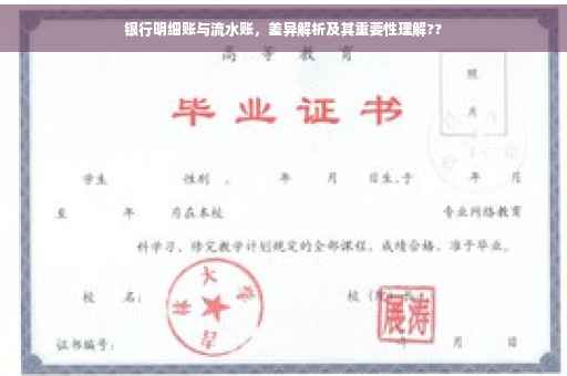银行明细账与流水账，差异解析及其重要性理解??