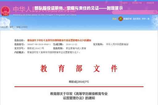 部队服役证明书，荣耀与责任的见证——附图展示
