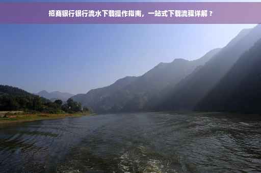 招商银行银行流水下载操作指南，一站式下载流程详解 ?