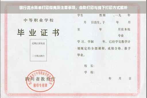 银行流水账单打印指南及注意事项，自助打印与线下打印方式解析