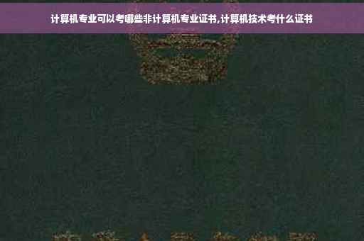 计算机专业可以考哪些非计算机专业证书,计算机技术考什么证书