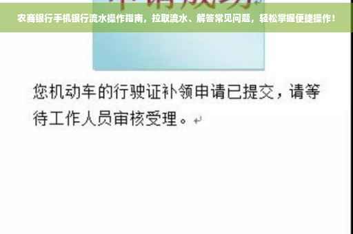 农商银行手机银行流水操作指南，拉取流水、解答常见问题，轻松掌握便捷操作！