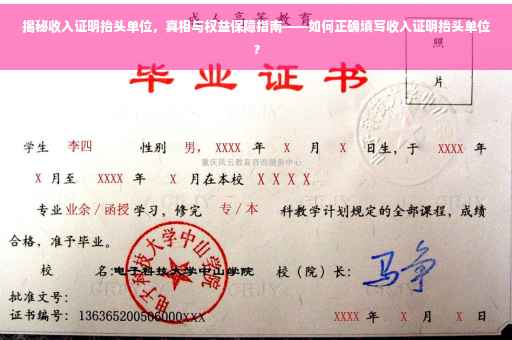 揭秘收入证明抬头单位，真相与权益保障指南——如何正确填写收入证明抬头单位？