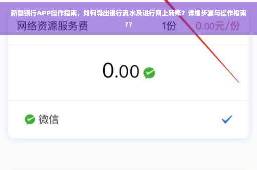 新疆银行APP操作指南，如何导出银行流水及进行网上转账？详细步骤与操作指南??
