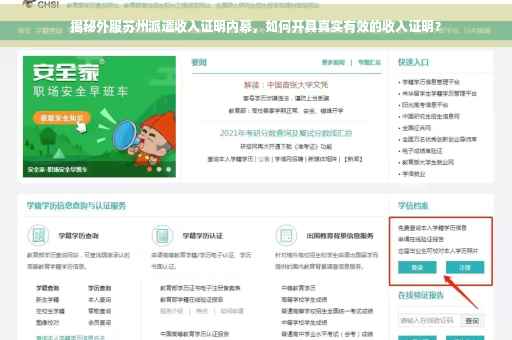 揭秘外服苏州派遣收入证明内幕，如何开具真实有效的收入证明？