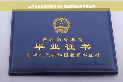 云南计算机软考合格分数,哪些单位要软考的证书