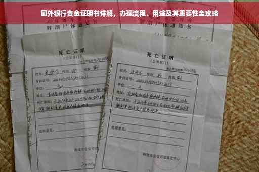 国外银行资金证明书详解，办理流程、用途及其重要性全攻略