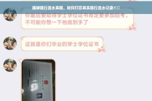 揭秘银行流水真相，如何打印真实银行流水记录?⚡️