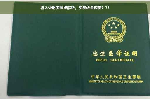 收入证明关键点解析，实发还是应发？??