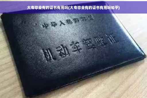 大专毕业有的证书有用吗(大专毕业有的证书有用吗知乎)