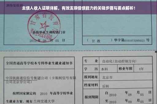 主债人收入证明详解，有效支撑偿债能力的关键步骤与要点解析！