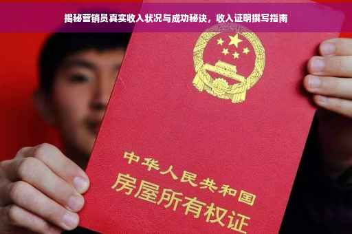 揭秘营销员真实收入状况与成功秘诀，收入证明撰写指南