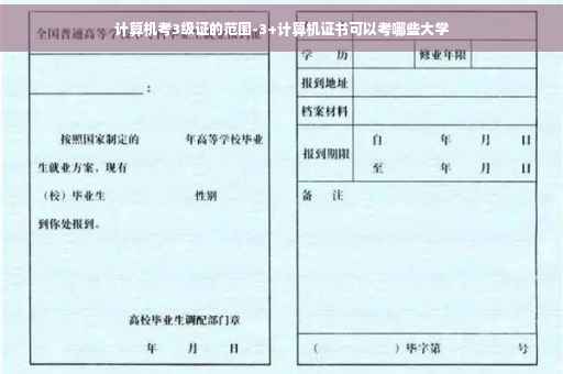 计算机考3级证的范围-3+计算机证书可以考哪些大学