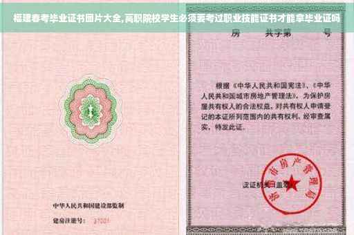 福建春考毕业证书图片大全,高职院校学生必须要考过职业技能证书才能拿毕业证吗 福建春考毕业证书图片大全,高职院校学生必须要考过职业技能证书才能拿毕业证吗