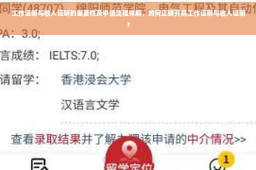 工作证明与收入证明的重要性及申请流程详解，如何正确开具工作证明与收入证明？