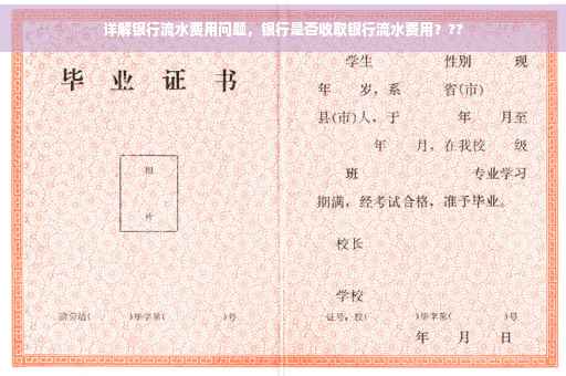 详解银行流水费用问题，银行是否收取银行流水费用？??