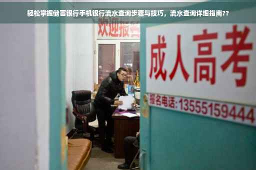 轻松掌握储蓄银行手机银行流水查询步骤与技巧，流水查询详细指南??